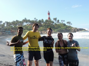 Surfing team with their young Instructor 