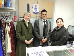 With Alison Partridge ( Left)  SKAL UK President & Roosh, Store Manager.